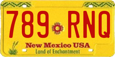 NM license plate 789RNQ