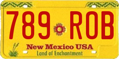 NM license plate 789ROB
