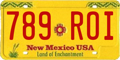 NM license plate 789ROI