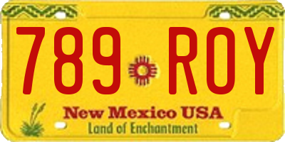 NM license plate 789ROY