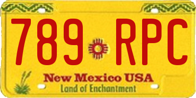 NM license plate 789RPC