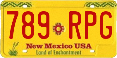 NM license plate 789RPG