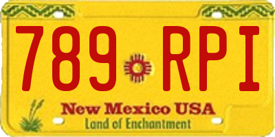 NM license plate 789RPI