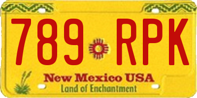 NM license plate 789RPK