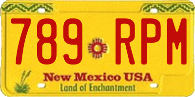 NM license plate 789RPM