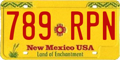 NM license plate 789RPN
