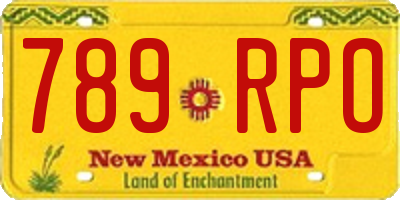NM license plate 789RPO