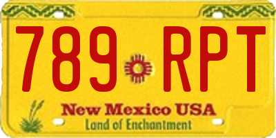 NM license plate 789RPT