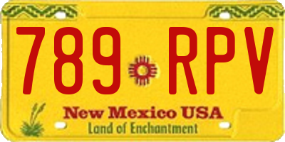NM license plate 789RPV