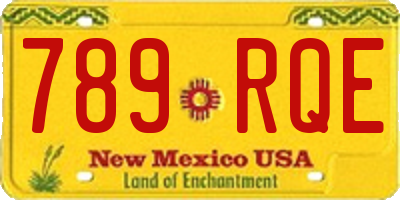 NM license plate 789RQE