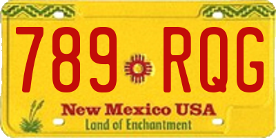 NM license plate 789RQG
