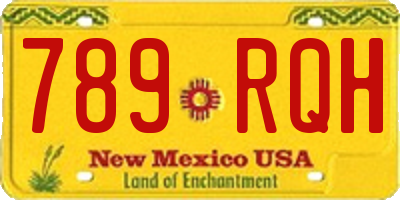NM license plate 789RQH