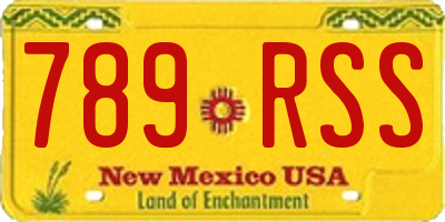 NM license plate 789RSS