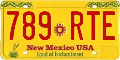NM license plate 789RTE