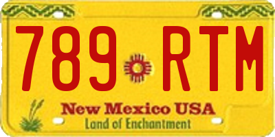 NM license plate 789RTM