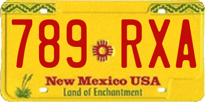 NM license plate 789RXA