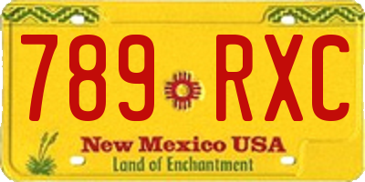 NM license plate 789RXC