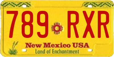 NM license plate 789RXR
