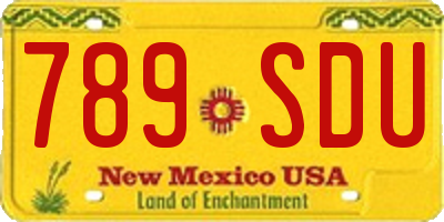 NM license plate 789SDU