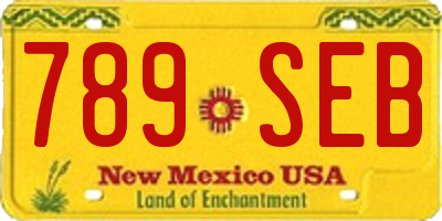 NM license plate 789SEB