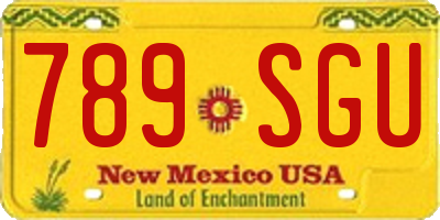 NM license plate 789SGU