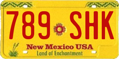 NM license plate 789SHK