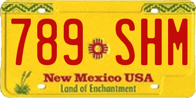 NM license plate 789SHM