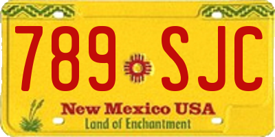 NM license plate 789SJC