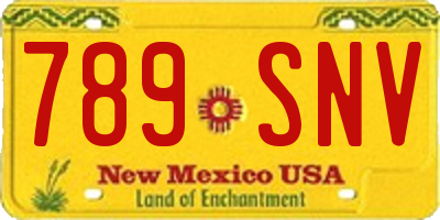 NM license plate 789SNV