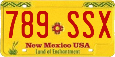 NM license plate 789SSX