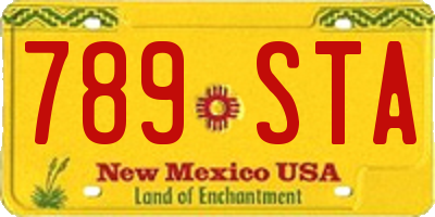 NM license plate 789STA