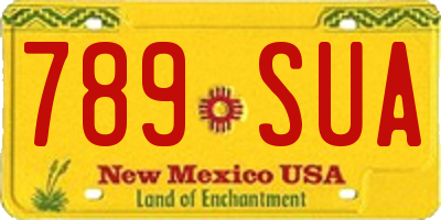 NM license plate 789SUA