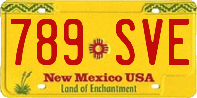 NM license plate 789SVE