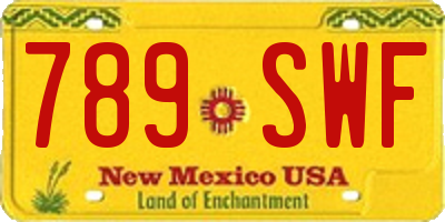 NM license plate 789SWF