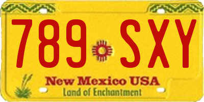 NM license plate 789SXY