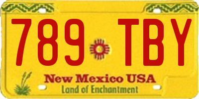 NM license plate 789TBY