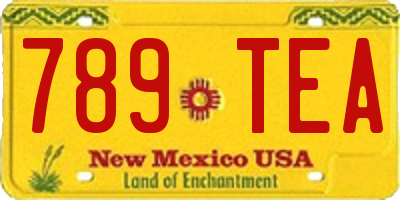 NM license plate 789TEA