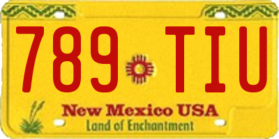 NM license plate 789TIU