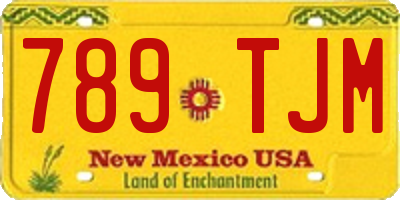 NM license plate 789TJM