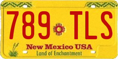 NM license plate 789TLS