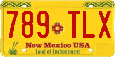 NM license plate 789TLX