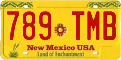 NM license plate 789TMB