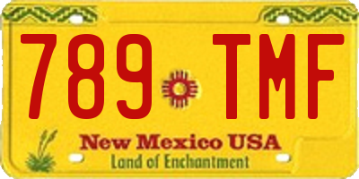 NM license plate 789TMF