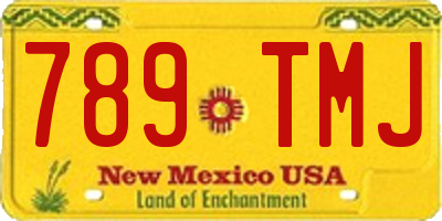 NM license plate 789TMJ