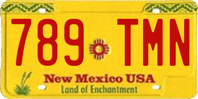 NM license plate 789TMN