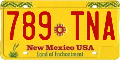 NM license plate 789TNA