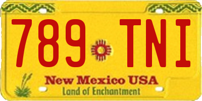 NM license plate 789TNI