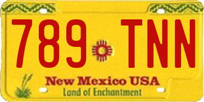NM license plate 789TNN