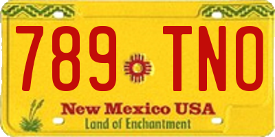 NM license plate 789TNO