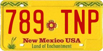 NM license plate 789TNP